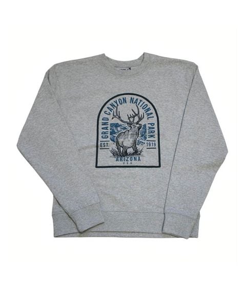 Grand Canyon Elk Steel Crew Sweatshirt