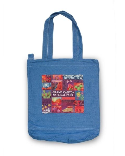 Grand Canyon Custom Denim Tote Bag