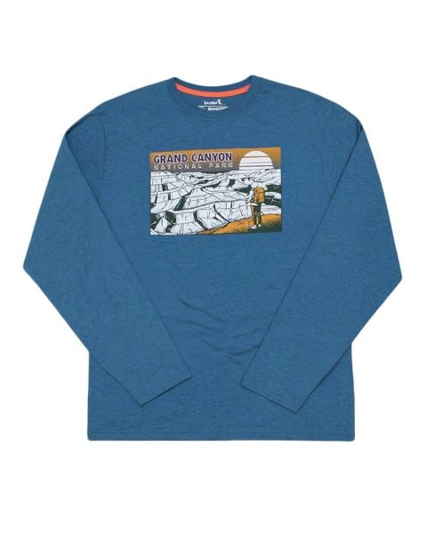 Grand Canyon Hiker Sunset Long Sleeve T-Shirt