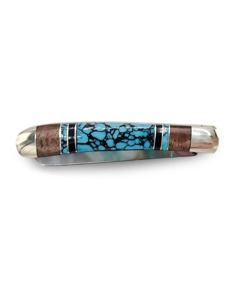 Turquoise Two Blade Trapper Knife