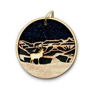 Grand Canyon Wooden Elk Ornament