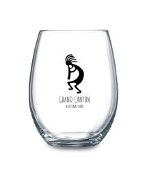 Kokopelli Stemless Wine Glass